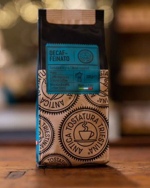 Decaffeinato brezkofeinska kava pražena na lesu, 250g, mleta