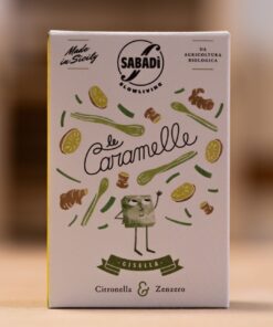GISELLA - ročno izdelani ekološki bonboni z medom pomarančnih cvetov, limonsko travo in ingverjem