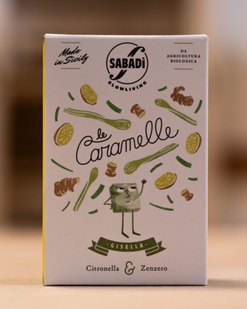 GISELLA - ročno izdelani ekološki bonboni z medom pomarančnih cvetov, limonsko travo in ingverjem