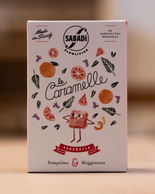 SERENELLA - ročno izdelani BIO bonboni z medom pomarančnih cvetov, grenivko in majaronom
