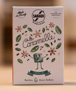 STELLA - ročno izdelani BIO bonboni z medom pomarančnih cvetov, zvezdastim janežem in baziliko